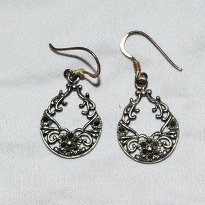 Vintage Sterling Silver Drop Earrings